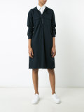 zipped neck shirt dress