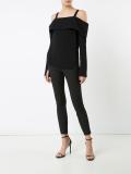 cut-off shoulders blouse