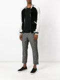 textured panel bomber jacket