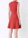 flared zip dress