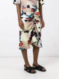 Lucid print gathered skirt