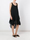 ruched semi sheer dress