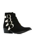 multi buckle ankle boots