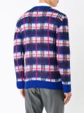 plaid v neck jumper