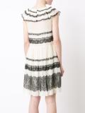 ruffled shoulder dress