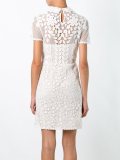 macramé sheer panel dress