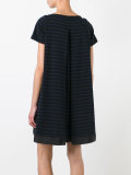 striped A-line dress
