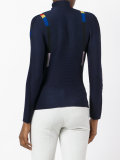 stripes detail turtleneck jumper