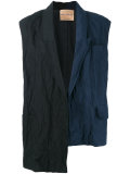 asymmetric panel gilet 