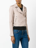 'Ashville' cropped moto jacket