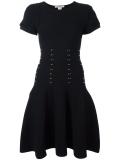 studded short sleeve dress