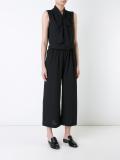 cropped shirt jumpsuit