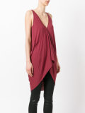 draped sleeveless top 