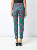 abstract print skinny trousers