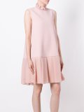 pleated mini dress