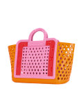 floral motif tote bag 