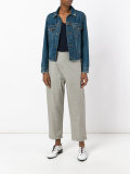 flared crop trousers