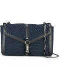 ribbed flap closure cross body bag