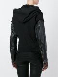 hooded biker jacket