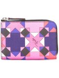 geometric print zipped wallet