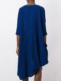 checked V-neck dress