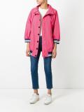 striped detail coat