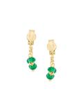 emerald loop earrings