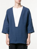 textured stripe kimono jacket