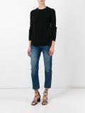 sheer ruffled back jumper