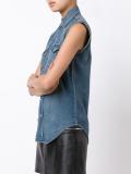 sleeveless denim shirt