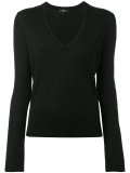 V-neck long sleeve knit top