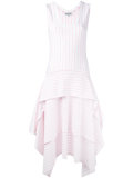 striped layered ruffled dress