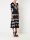 v neck jacquard dress