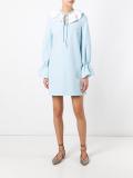 ruffled detail shift dress