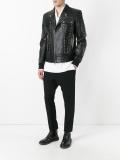 lace-up biker jacket