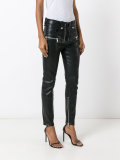 drawstring leather trousers 