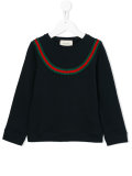 contrast stripe sweatshirt 
