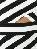 cut-out detail striped dress