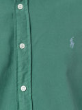 embroidered logo button-down shirt