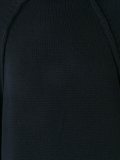 raw edge 'funnel neck' dress