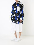 oversized patched tassel shirt