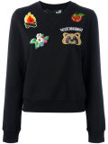 embroidered patch sweatshirt 