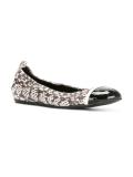 snakeskin effect ballerinas