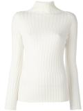 turtleneck ribbed knit jumper