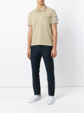 contrast polo shirt