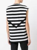 striped sleeveless T-shirt