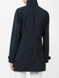 banded collar buttoned coat