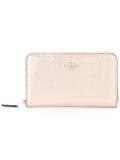 zip around metallic wallet