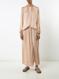 collarless blouse 