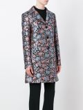 floral jacquard trapeze coat